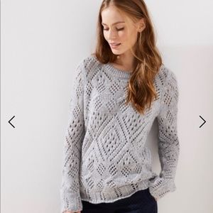 LOFT Open Knit Lace Sweater